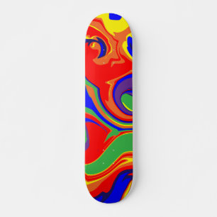 Spill - swirling liquid rainbow skateboard