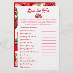 Spill the Tea: Bridal Shower Mix and Mingle Game