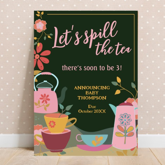 Spill the Tea Cute Baby Pregnancy Announcement (Creator Uploaded)