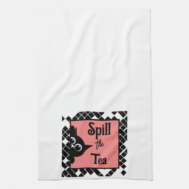 Spill the Tea Kitchen Towel (Vertical)
