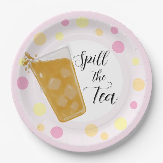Spill the Tea Party Plates (Front)