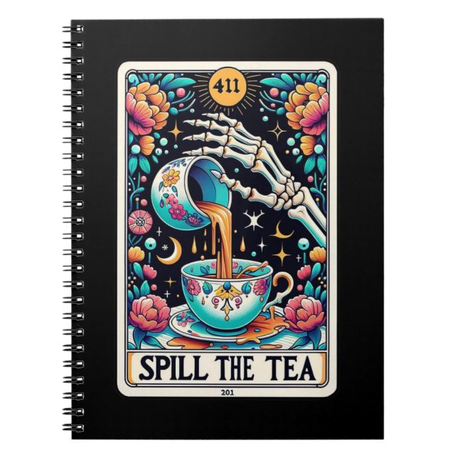 Spill the Tea Tarot Card Notebook Collection (Front)