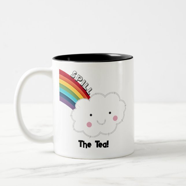 Spill the tea Two-Tone coffee mug (Left)