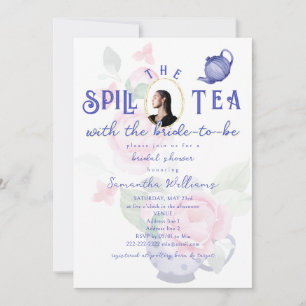 Spill the Tea with the Bride-to-be Bridal Shower Invitation
