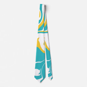 Spill - Turquoise and Yellow Tie