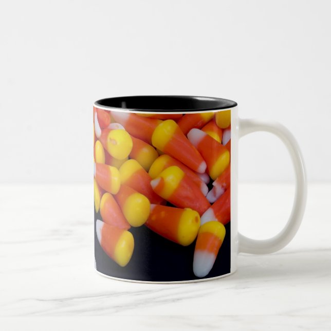 Spilled Candy Corn Mug (black inside) (Right)