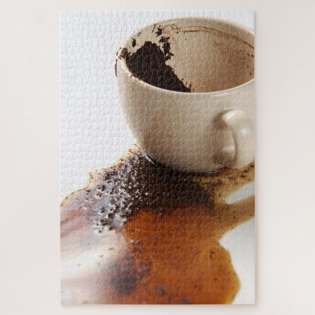 Spilled coffee jigsaw puzzle (Vertical)