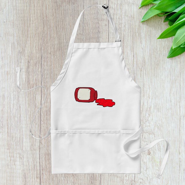 Spilled Jam Cute Red Jelly Jar  Standard Apron (Creator Uploaded)