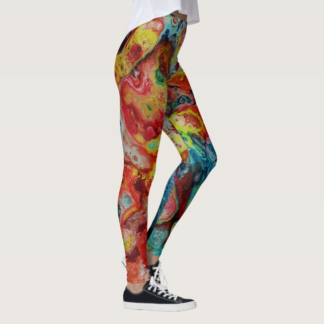 Spilled Paint Marble Leggings (Right)