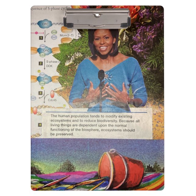 Spilled Truths A Collage of Science Society Hope Clipboard (Front)