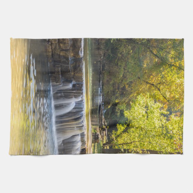 Spilling Over The Road Tea Towel (Horizontal)