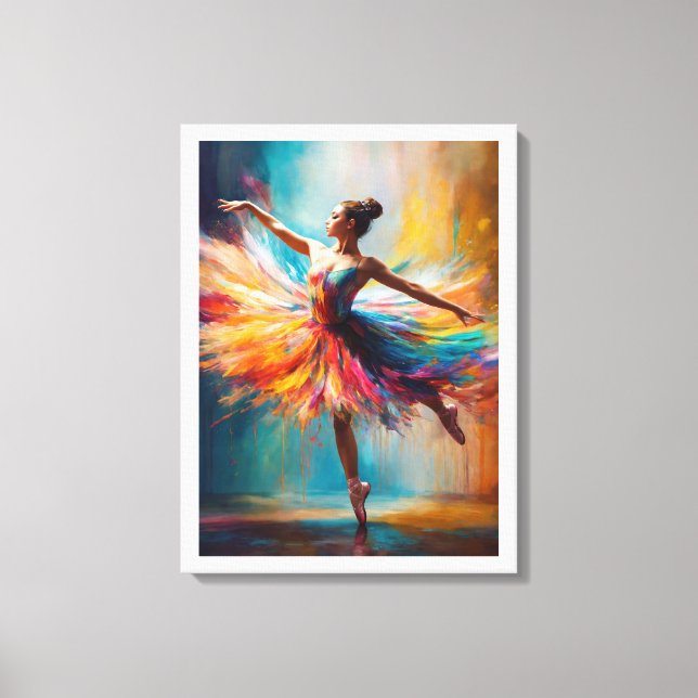 Spilling Paints Dance Canvas Print (Front)