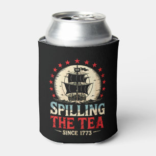 Spilling The Tea Since 1773 4th Of July US Vintage Can Cooler