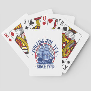 Spilling The Tea Since 1773 Cute Meme Playing Cards