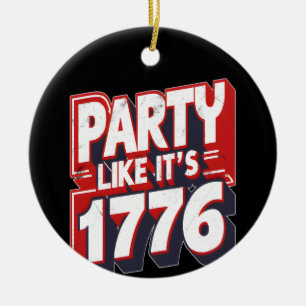 Spilling The Tea Since 1773 Funny American History Ceramic Ornament