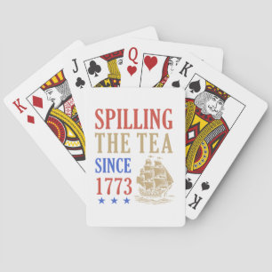 Spilling The Tea Since 1773 Funny Sloth Playing Cards