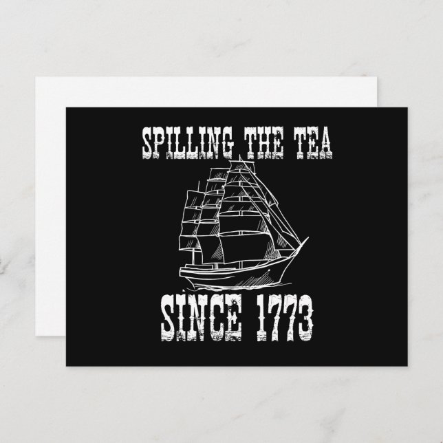 Spilling The Tea Since 1773 July History Teacher  Postcard (Front/Back)