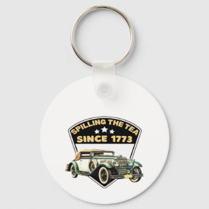 Spilling The Tea Since 1773 Premium Key Ring