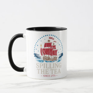 Spilling The Tea Since 1773 Red White Blue Funny 4 Mug
