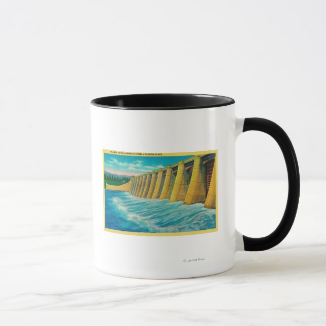 Spillway Gates on Bonneville Dam Mug (Right)