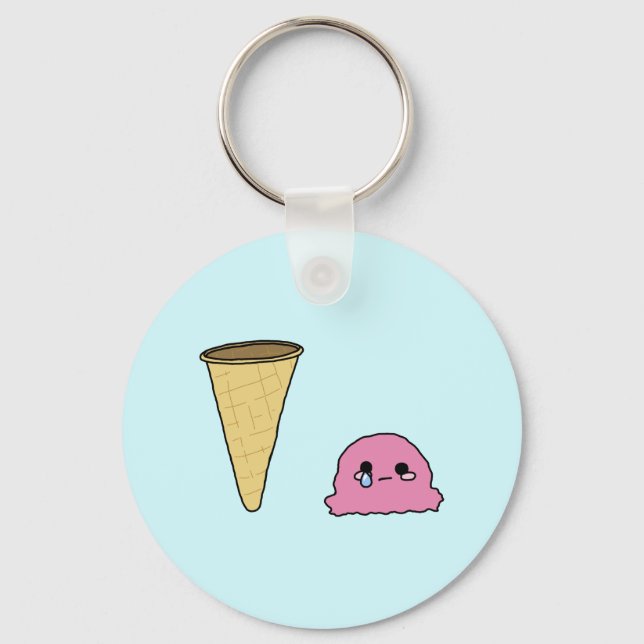 Spilt Ice Cream Key Ring (Front)