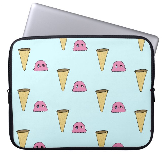 Spilt Ice Cream Laptop Sleeve (Front)