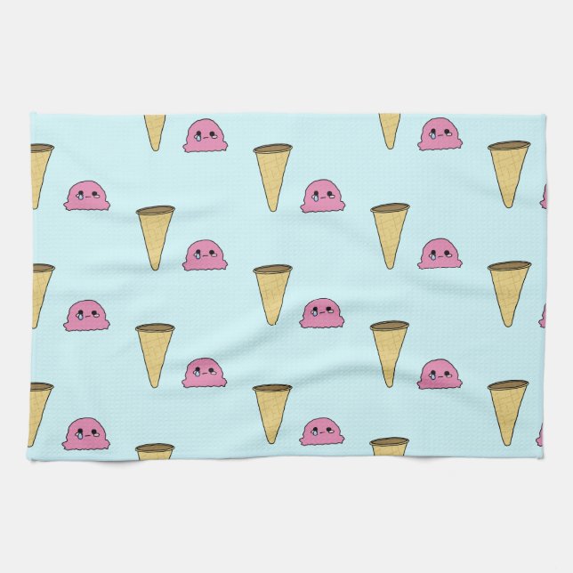 Spilt Ice Cream Tea Towel (Horizontal)