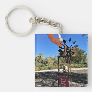 Spin a Happy Thought, Funny Sign Key Ring