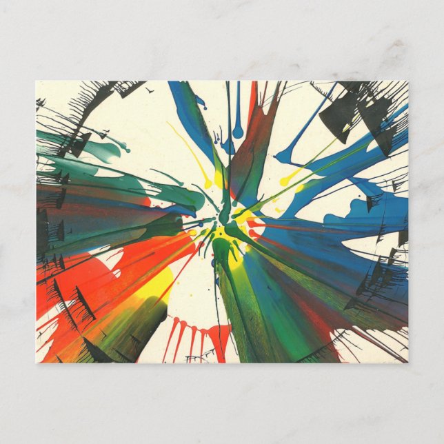 Spin-Art 1974. My very first work of art. Postcard (Front)