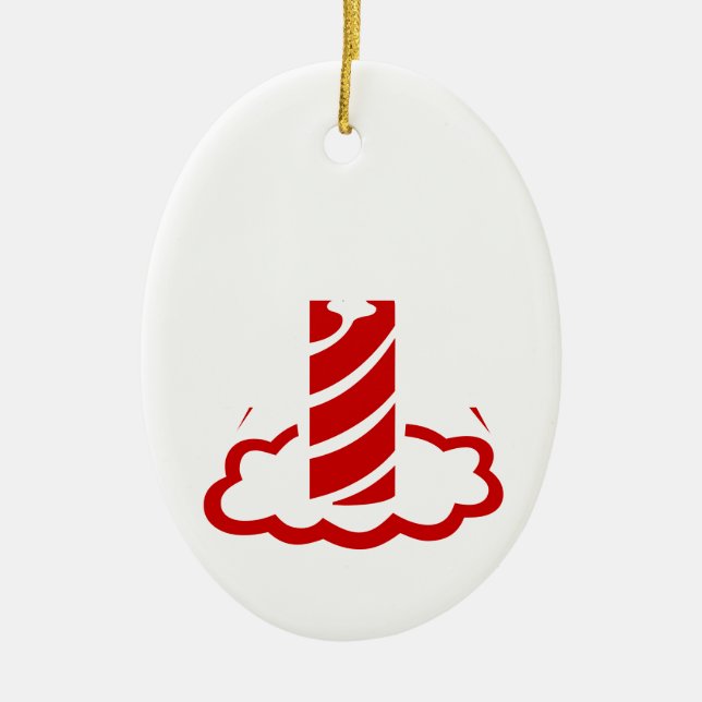 Spin Candle Ceramic Tree Decoration (Front)