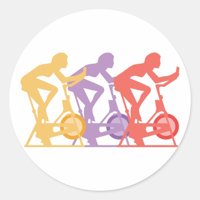 Spin Class Classic Round Sticker (Front)
