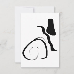 Spin Cycle: Abstract Black & White Card