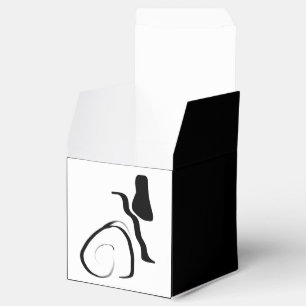 Spin Cycle: Abstract Black & White Favour Box