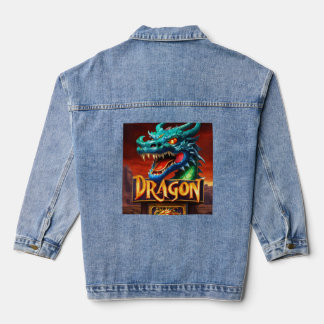 Spin Fire, Win Big - Jackpot Dragon Women’s Denim Jacket