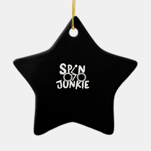 Spin Junkie Ceramic Tree Decoration (Front)