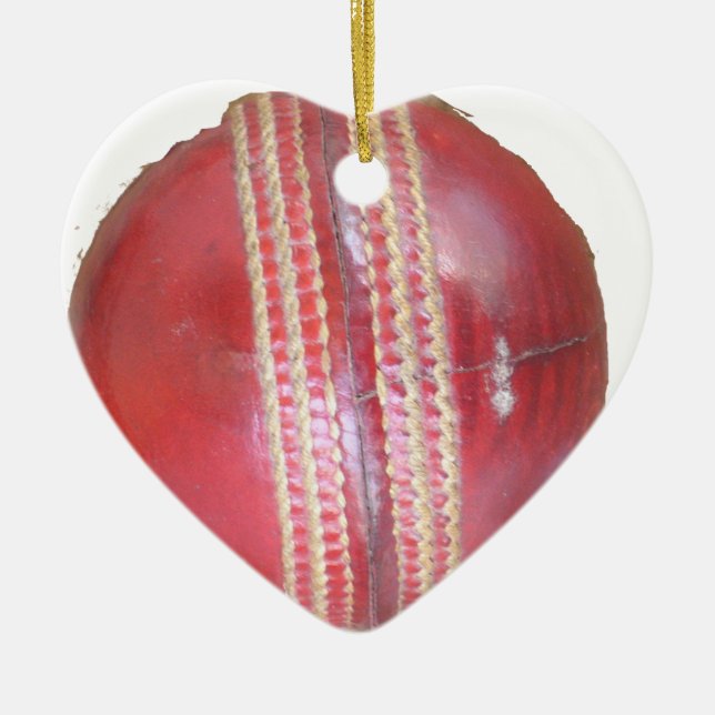 Spin Master's Sphere: A Fun Left Spin Cricket Ball Ceramic Ornament (Front)