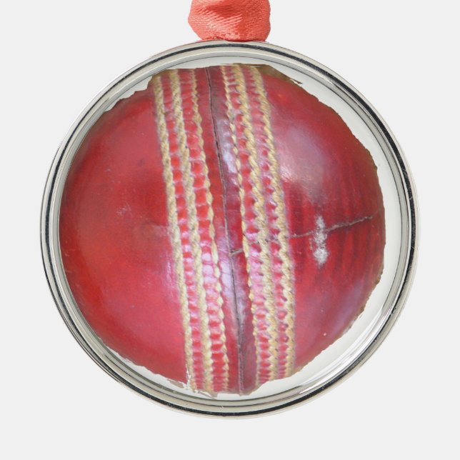 Spin Master's Sphere: A Fun Left Spin Cricket Ball Metal Ornament (Front)