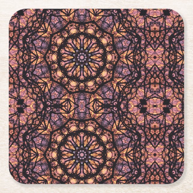 Spin  square paper coaster (Front)