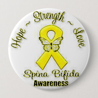 Spina Bifida Awareness 10 Cm Round Badge