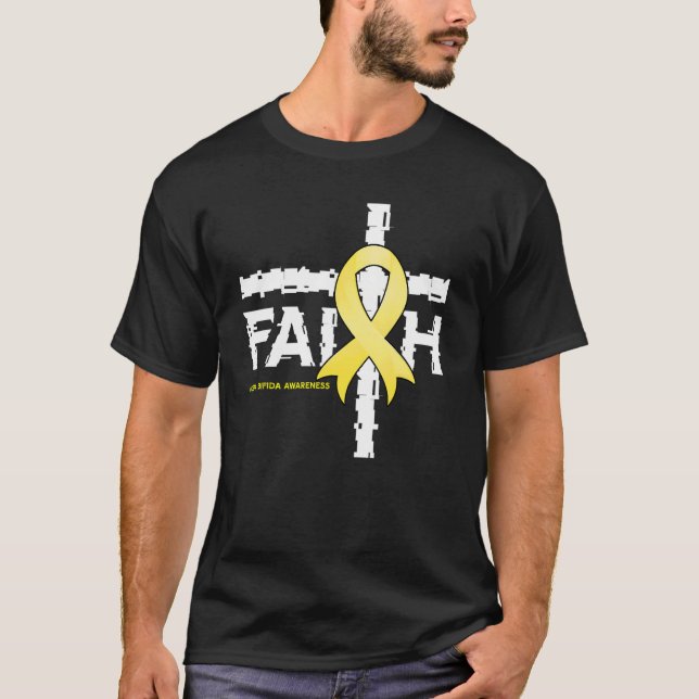 Spina Bifida Awareness Christian Faith & Cross 1 T-Shirt (Front)
