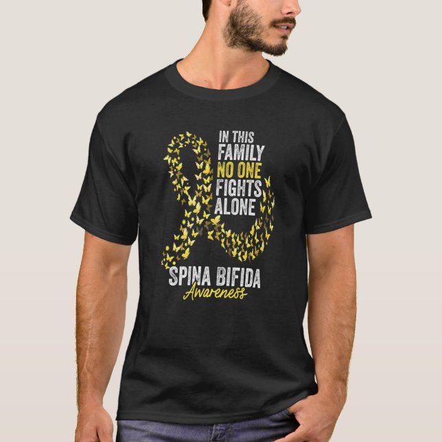 Spina Bifida Awareness Month Butterflies Yellow Ri T-Shirt (Front)