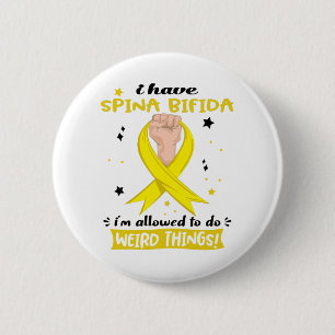 Spina Bifida Awareness Month Ribbon Gifts 6 Cm Round Badge