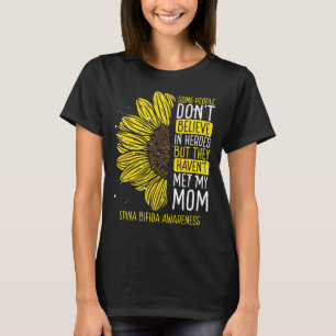 Spina Bifida Awareness Ribbon Mom Warrior T-Shirt