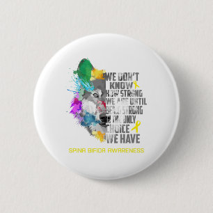 Spina Bifida Awareness Ribbon Support Gifts 6 Cm Round Badge