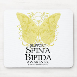 Spina Bifida Butterfly Mouse Pad
