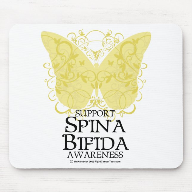 Spina Bifida Butterfly Mouse Pad (Front)