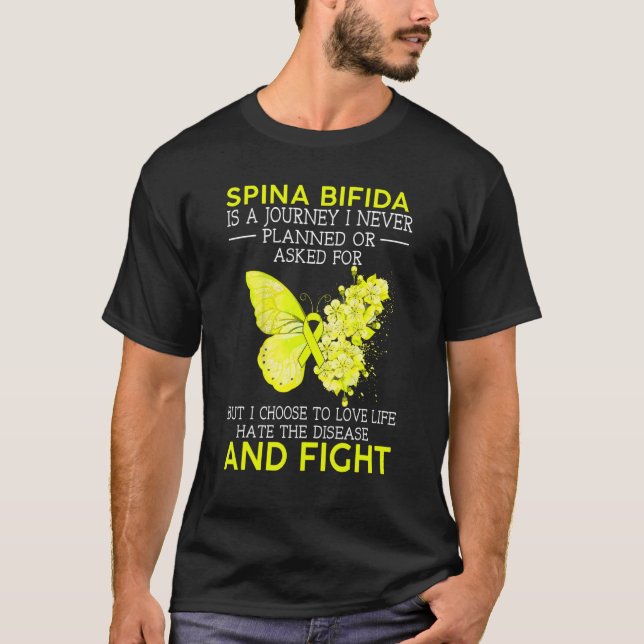 Spina Bifida Is A Journey I Never Planned Butterfl T-Shirt (Front)