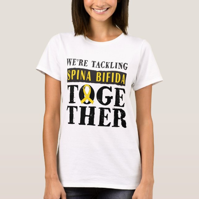 Spina Bifida Support slogan Ladies Tee (Front)
