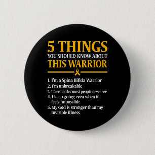 Spina Bifida Warrior Toddler Premium Tri-Blend 6 Cm Round Badge