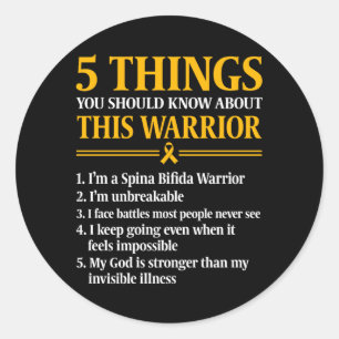 Spina Bifida Warrior Toddler Premium Tri-Blend Classic Round Sticker